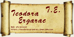 Teodora Ergarac vizit kartica